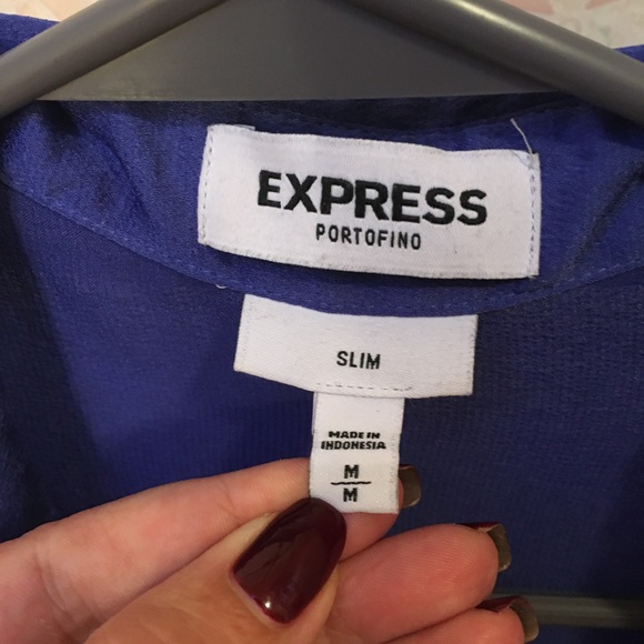 Blue Express button down - Picture 3 of 4